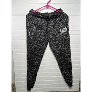 Kids NBA Jogger Sweatpants Black White Speckle Print Size L 14-16